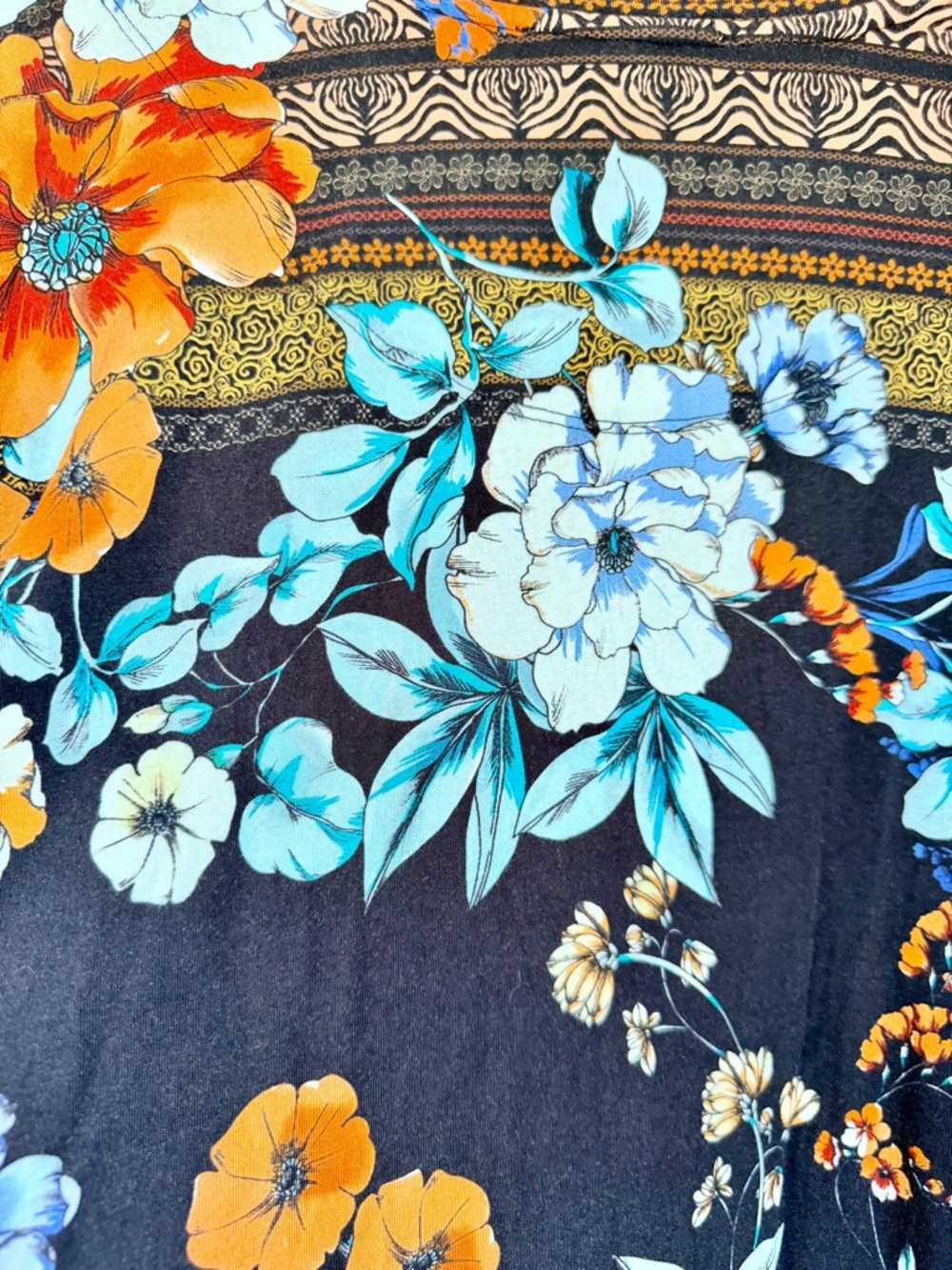 Johnny Was Golden Spring Favorite Floral Long Sleeve Top Bamboo Blend Boho Large - Picture 4 of 10